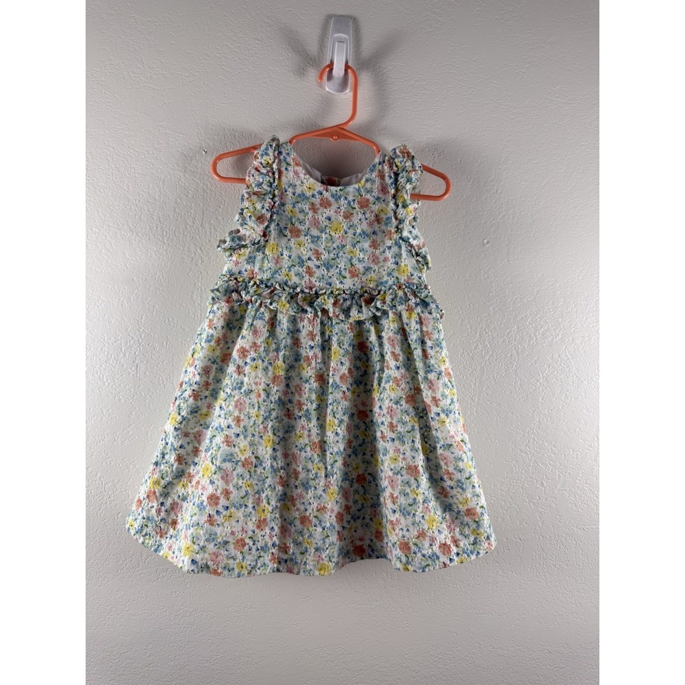 Bonnie Baby 24M Floral Easter Dress Toddler Girls Ruffle Sleeveless Spring Cute